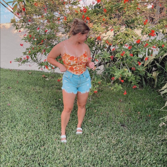 FLORA ONE-PIECE SWIMSUIT (retro flowers) boutique swimsuit brand - Picture 13 of 14